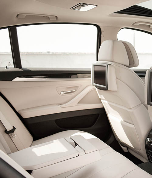 elegant white car interior